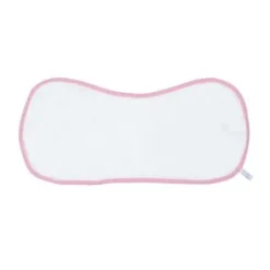 Bamboo Burp Cloth - White/Pink