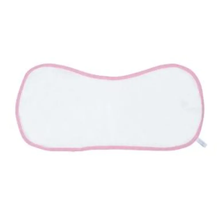 Bamboo Burp Cloth - White/Pink