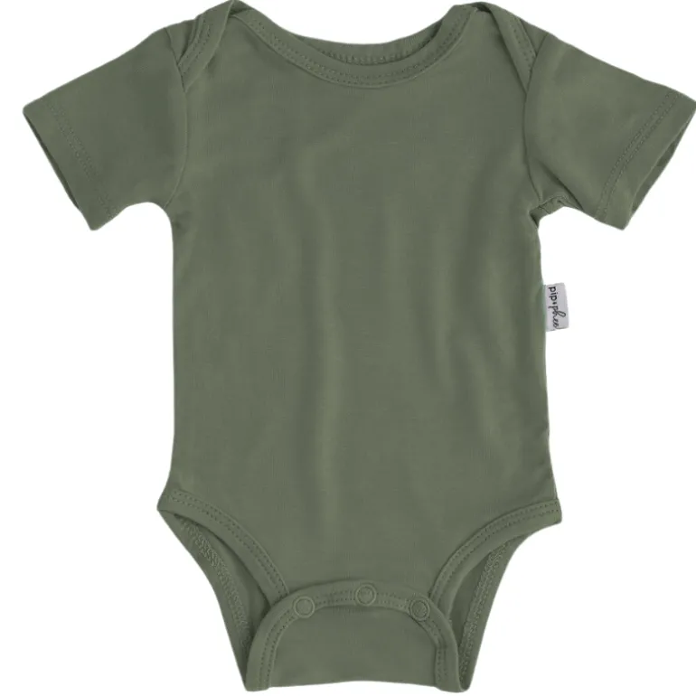 Bamboo Short Sleeve Bodysuits - Solids
