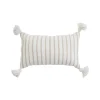 Beige Striped Moroccan Pillow