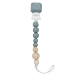 Colour Pop Silicone & Wood Pacifier Clips