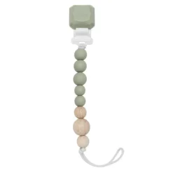 Colour Pop Silicone & Wood Pacifier Clips