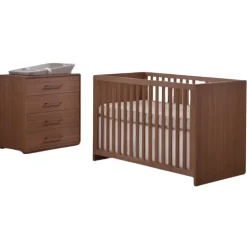 Contempo Island Convertible Crib + 4-Drawer Dresser Combo
