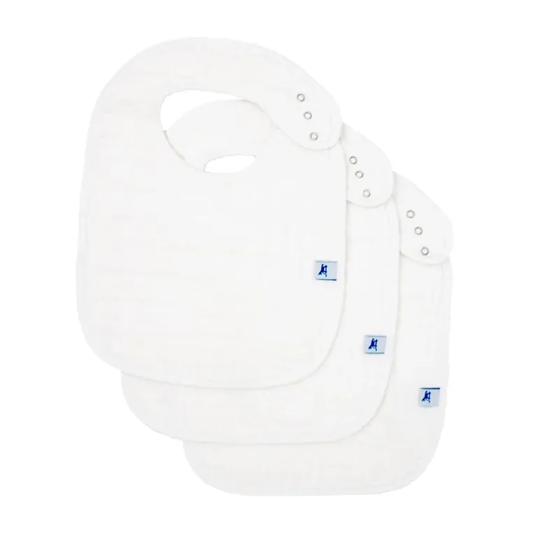 Cotton Muslin Classic Bibs - 3 Pack