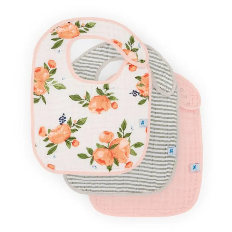 Cotton Muslin Classic Bibs - 3 Pack