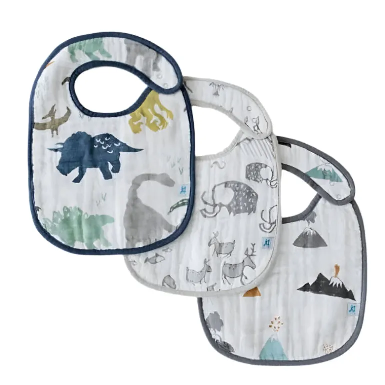 Cotton Muslin Classic Bibs - 3 Pack