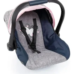 Deluxe Doll's Car Seat With Canopy - Grey