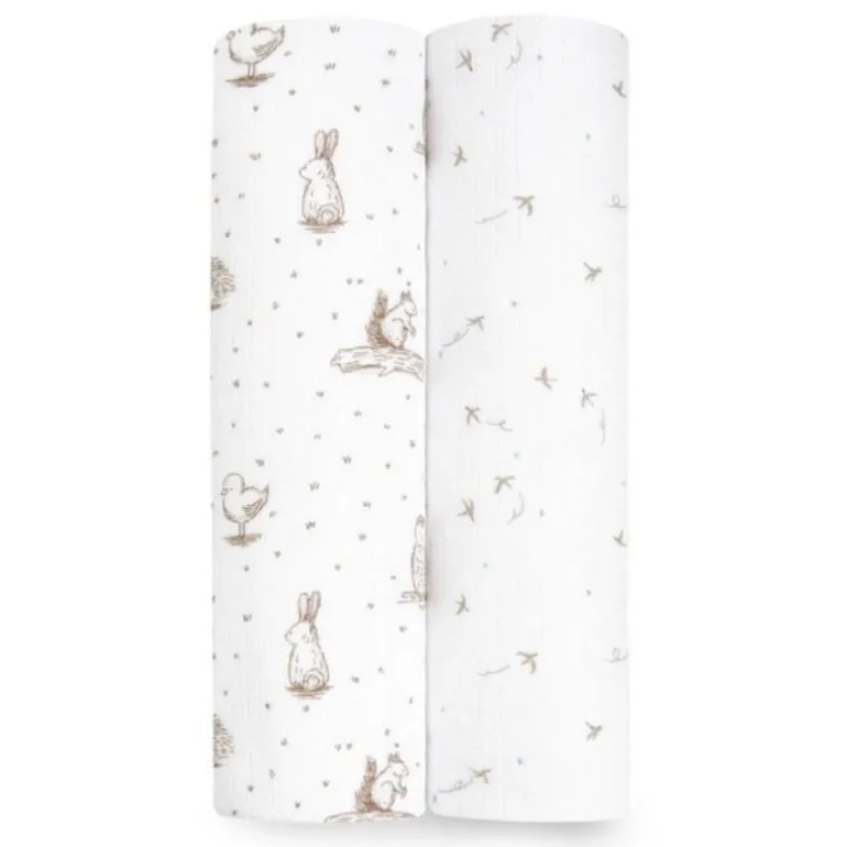 Essentials Silky Soft Muslin Swaddle - 2 Pack