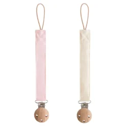 Linen Pacifier Clip - 2 Pack