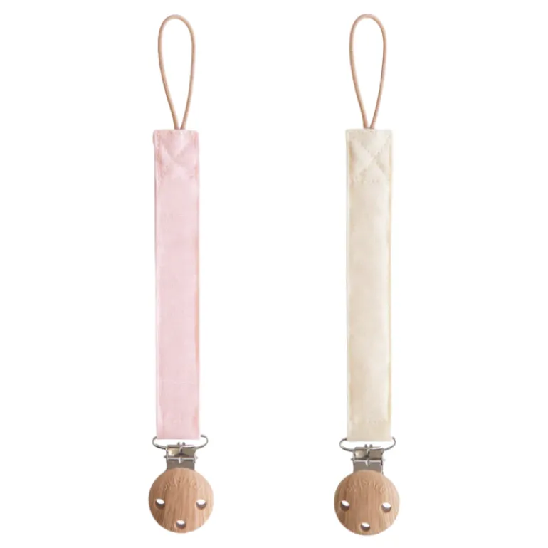 Linen Pacifier Clip - 2 Pack