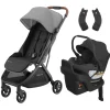 Minu V3 Stroller + Aria Infant Car Seat + Car Seat Adapters Travel System