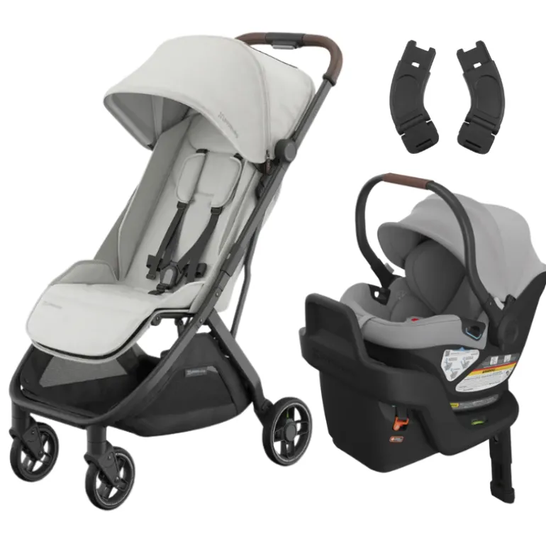 Minu V3 Stroller + Aria Infant Car Seat + Car Seat Adapters Travel System