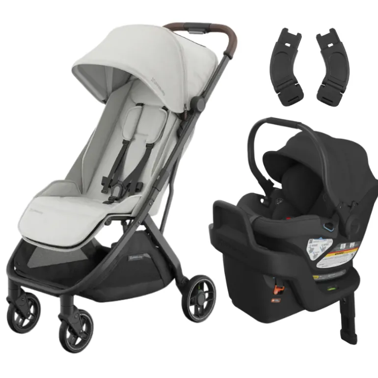 Minu V3 Stroller + Aria Infant Car Seat + Car Seat Adapters Travel System