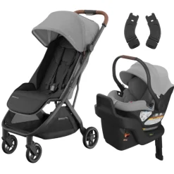 Minu V3 Stroller + Aria Infant Car Seat + Car Seat Adapters Travel System