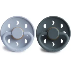 Moon Natural Rubber Baby Pacifier - 2 Pack