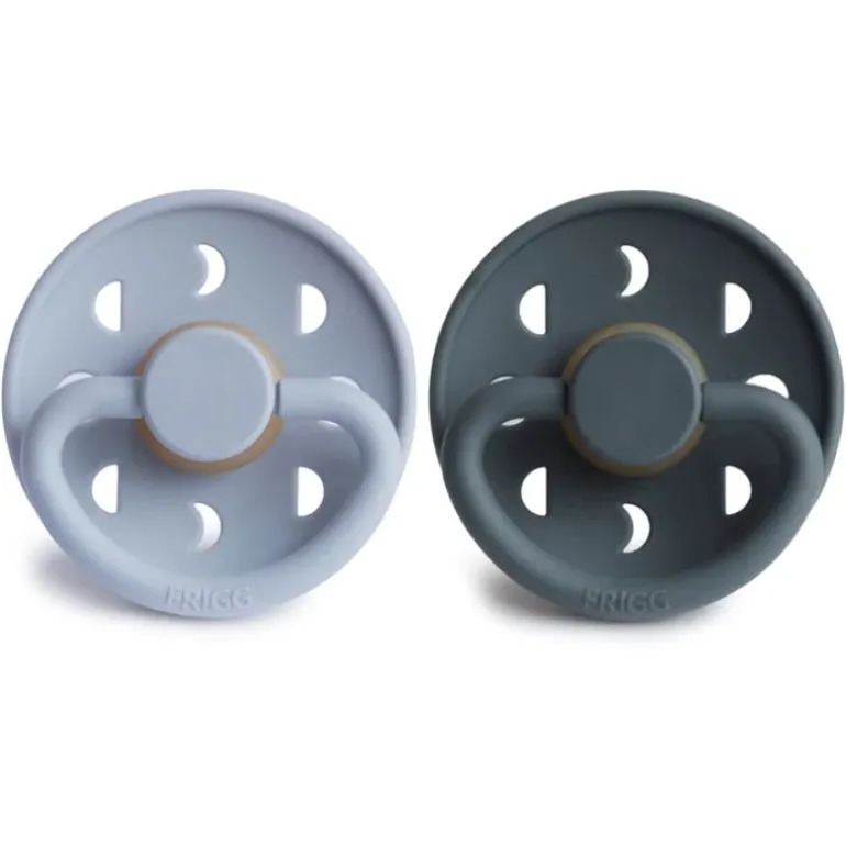 Moon Natural Rubber Baby Pacifier - 2 Pack