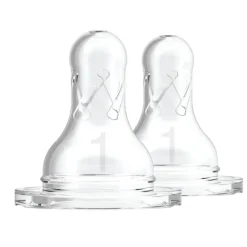 Natural Flow Original-Narrow Neck Baby Bottle Nipples - 6 Pack