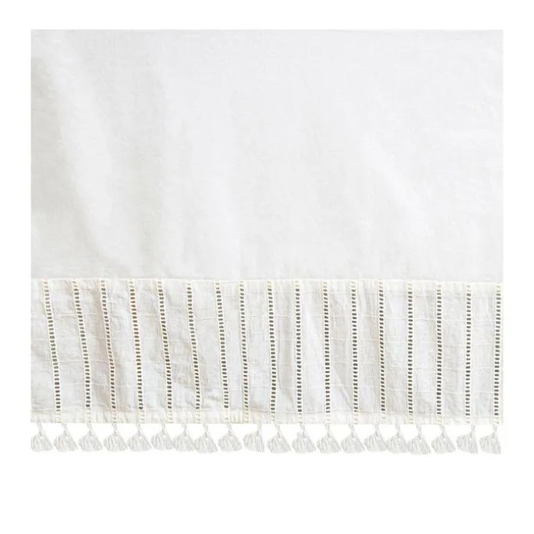 Off-White Boho Crib Skirt