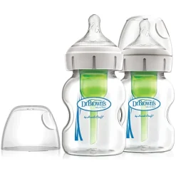 Options+ 5oz Glass Wide-Neck Bottle - 2 Pack