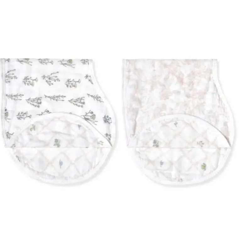 Organic Cotton Burpy Bibs - 2 Pack