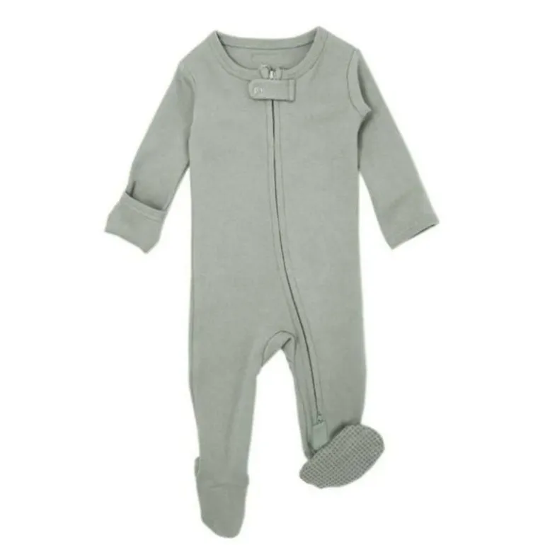 Organic 2-Way Zipper Baby Footie
