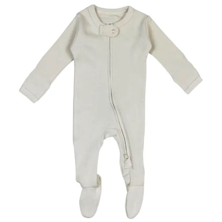 Organic 2-Way Zipper Baby Footie