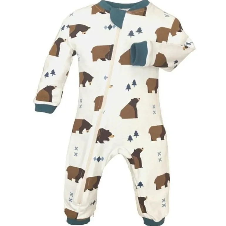 Patterned Organic Footless Sleepers