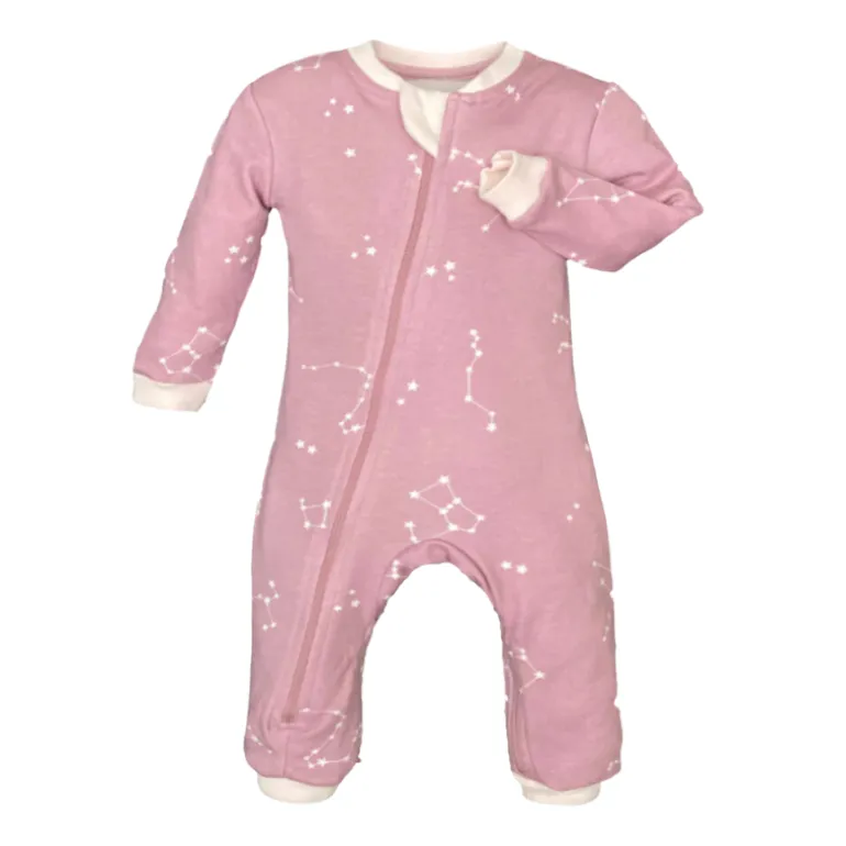 Patterned Organic Footless Sleepers
