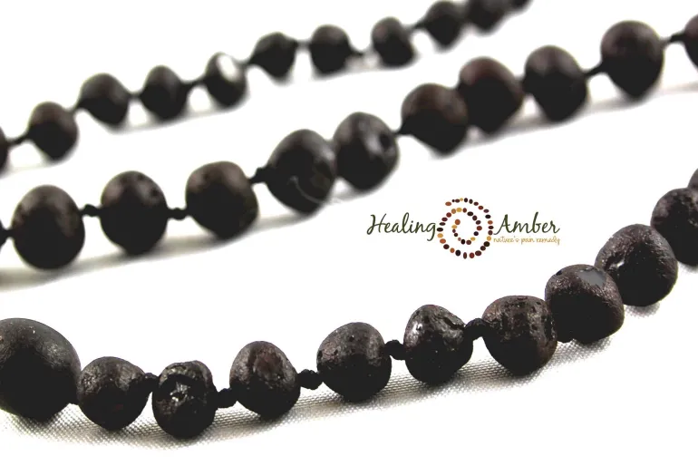 Raw Baltic Amber Teething Necklace - 11 inch