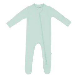 Ribbed Bamboo Zipper Footie