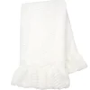 Signature White Ruffled Lux Minky/Jersey Chevron Baby Blanket