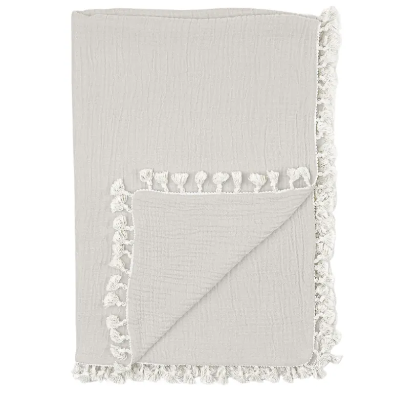 Tassel Muslin Blanket
