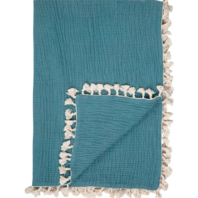 Tassel Muslin Blanket
