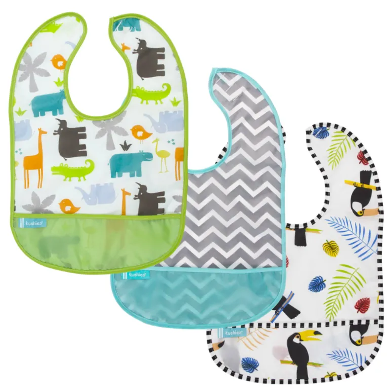 Waterproof Clean Bibs - 3 Pack